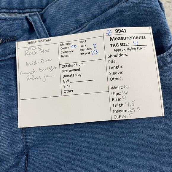 Old Navy jeans women's size 4 ROCKSTAR skinny jeans denim ** medium blue ** - Picture 14 of 14